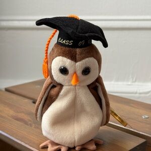 Wise Class of 98 Beanie Babies Owl Plush - Brown and Cream